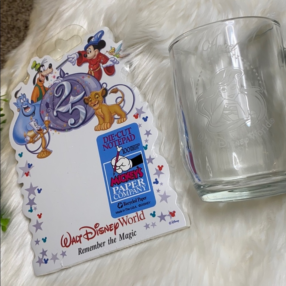 JESSICA DISNEY - Small Glass Mug with 25 Notepad